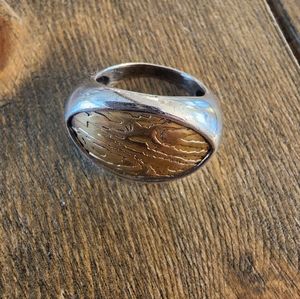 Silpada Timber Sterling Silver and Brass ring size 8